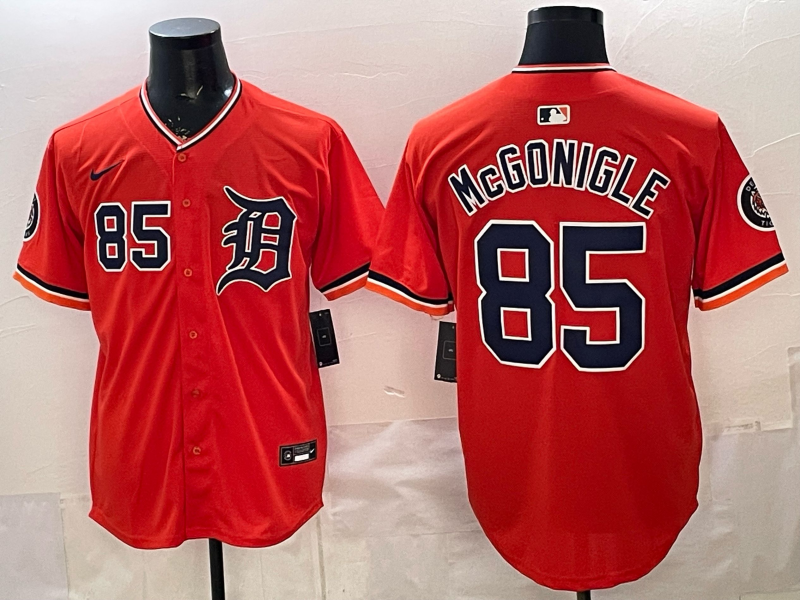Men Detroit Tigers #85 McGonigle orange Game Nike MLB Jersey032103->->MLB Jersey